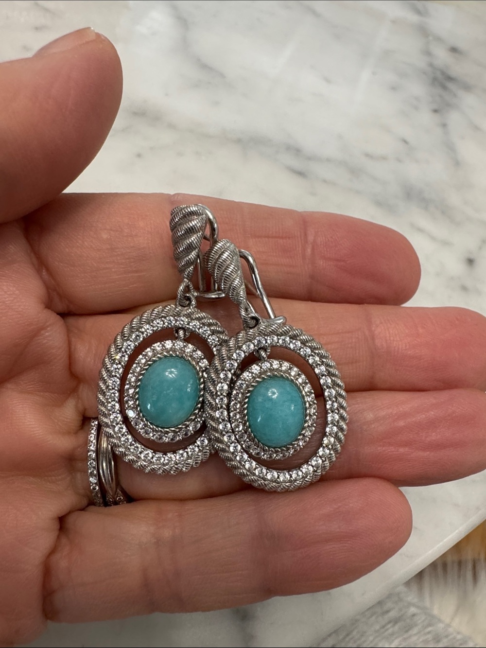 Judith Ripka turquoise earrings